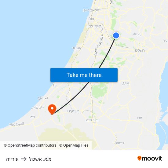 עירייה to מ.א. אשכול map