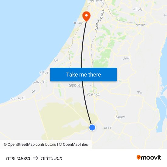 משאבי שדה to מ.א. גדרות map