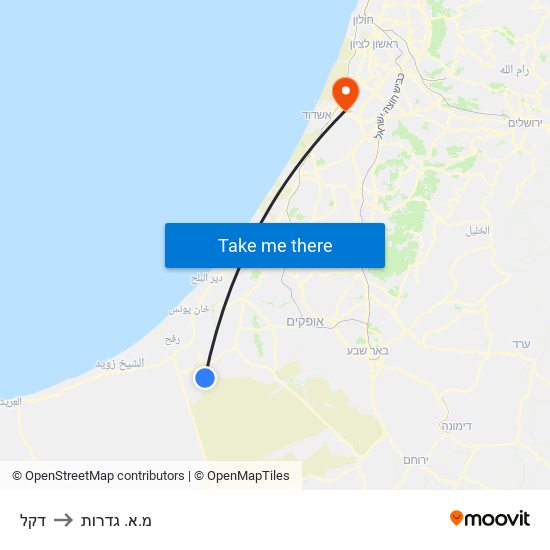 דקל to מ.א. גדרות map