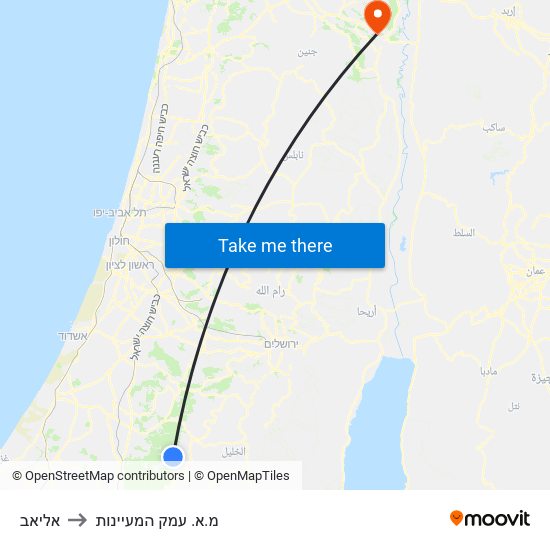 אליאב to מ.א. עמק המעיינות map