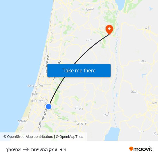 אחיסמך to מ.א. עמק המעיינות map