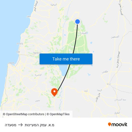 מסעדה to מ.א. עמק המעיינות map