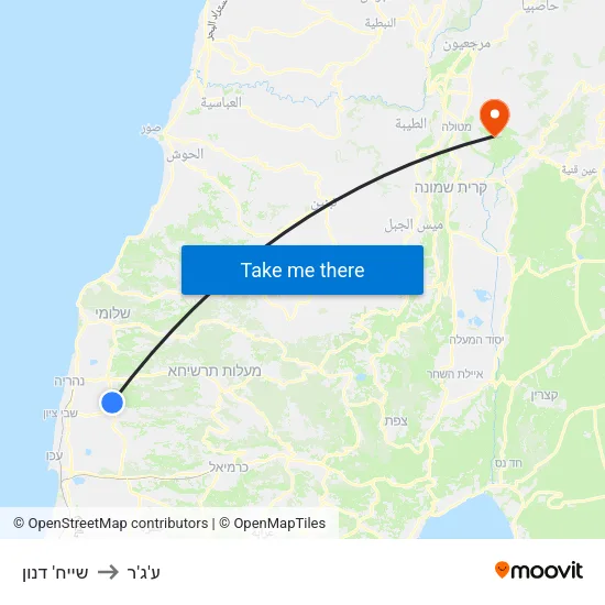 שייח' דנון to ע'ג'ר map