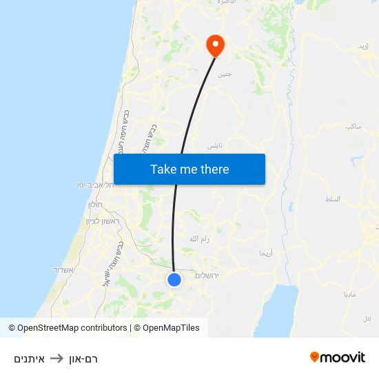 איתנים to רם-און map