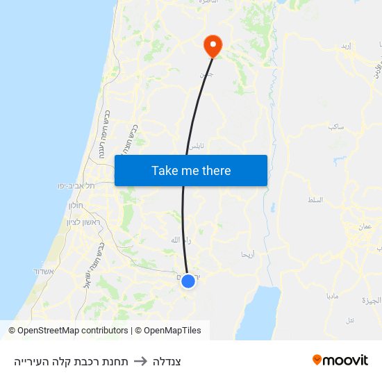 תחנת רכבת קלה העירייה to צנדלה map