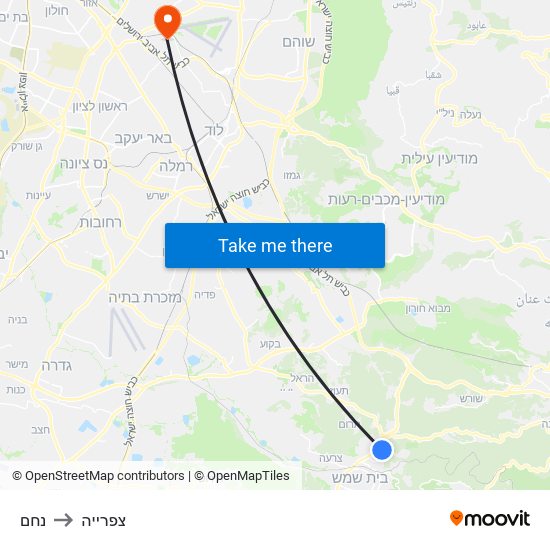 נחם to צפרייה map