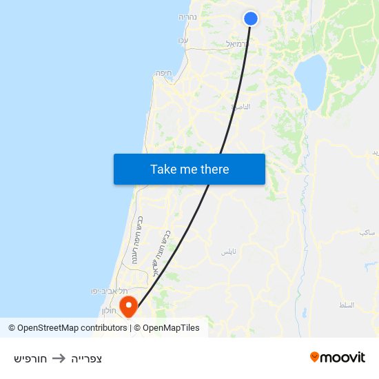 חורפיש to צפרייה map