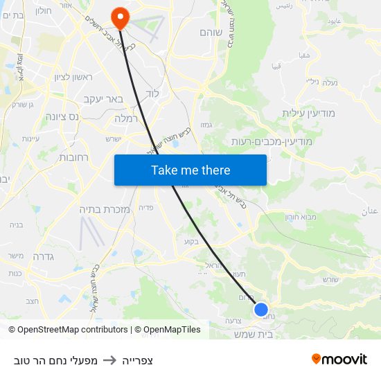מפעלי נחם הר טוב to צפרייה map