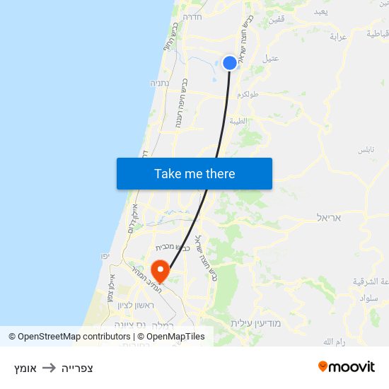 אומץ to צפרייה map