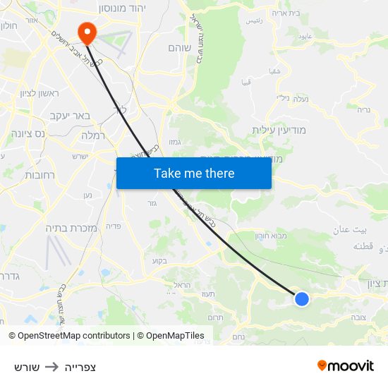 שורש to צפרייה map