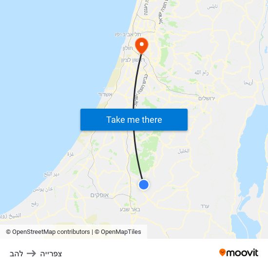 להב to צפרייה map