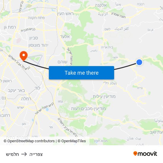 חלמיש to צפרייה map