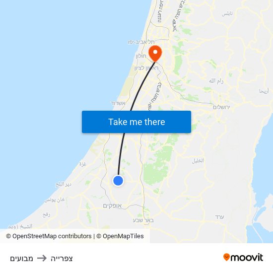 מבועים to צפרייה map