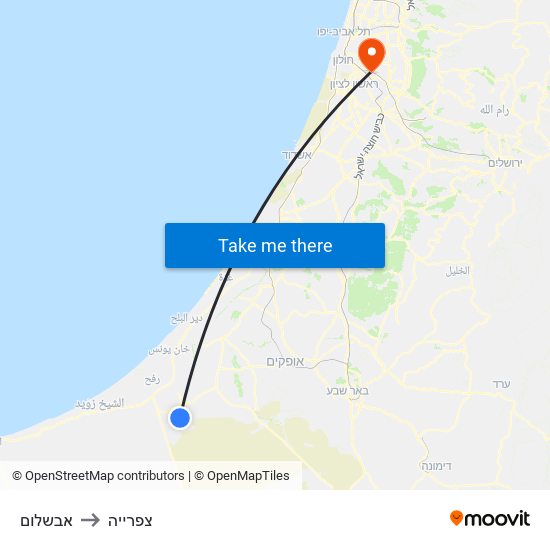 אבשלום to צפרייה map