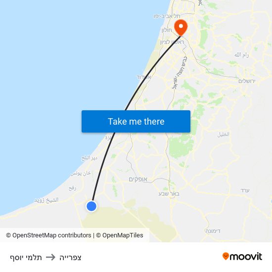 תלמי יוסף to צפרייה map