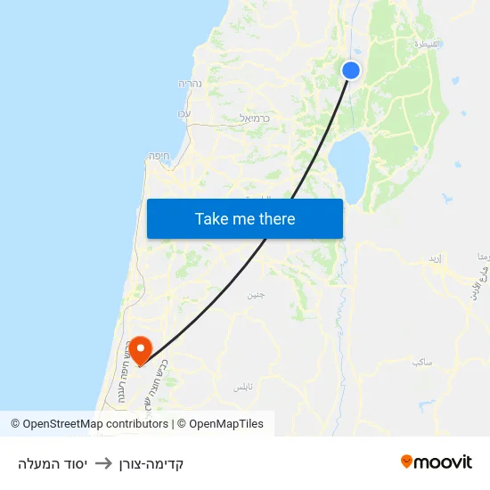 יסוד המעלה to קדימה-צורן map