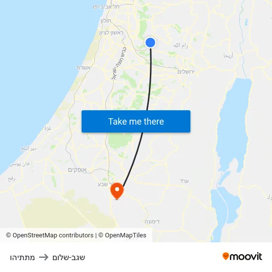 מתתיהו to שגב-שלום map