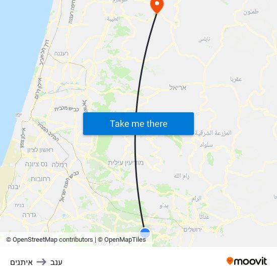 איתנים to ענב map