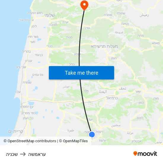 שכניה to עראמשה map