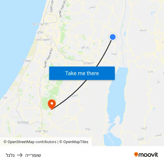 גלגל to שומרייה map