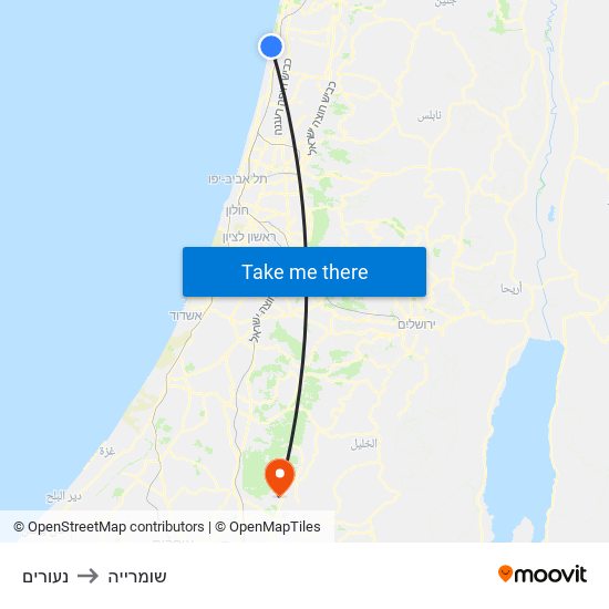 נעורים to שומרייה map