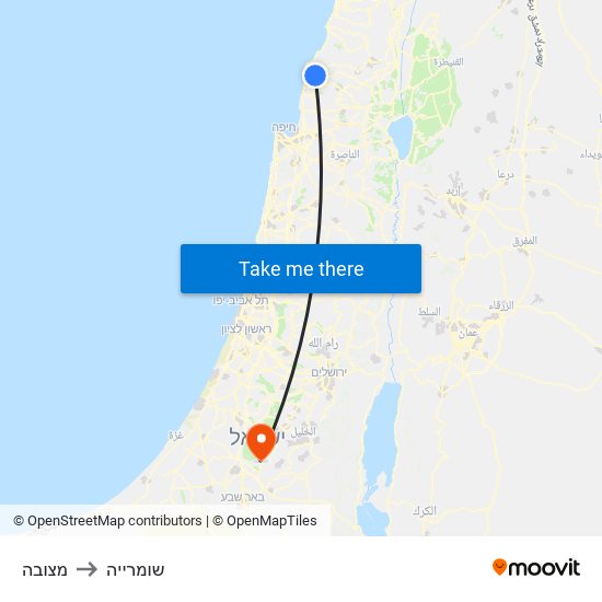 מצובה to שומרייה map