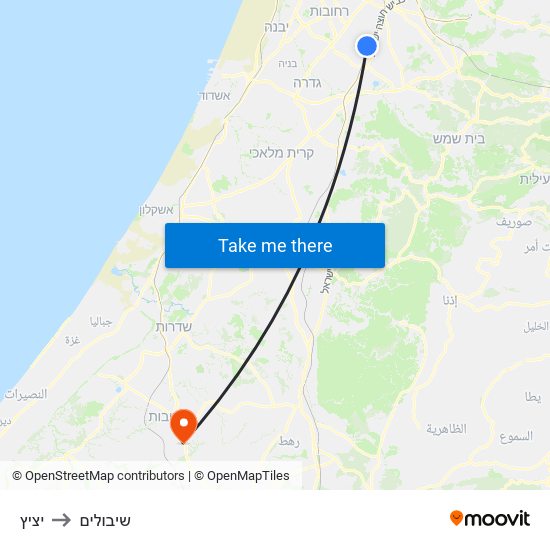 יציץ to שיבולים map