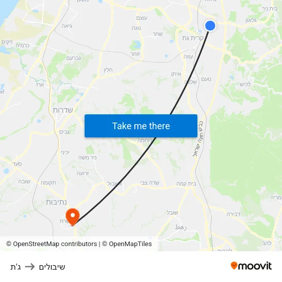 ג'ת to שיבולים map