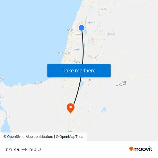 אמירים to שיטים map