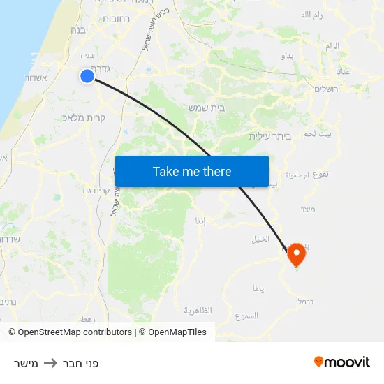 מישר to פני חבר map