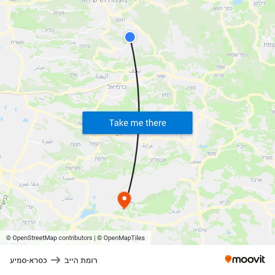 כסרא-סמיע to רומת הייב map