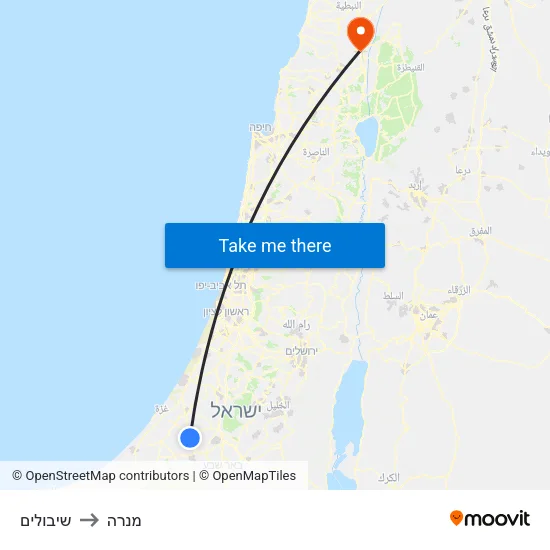 שיבולים to מנרה map