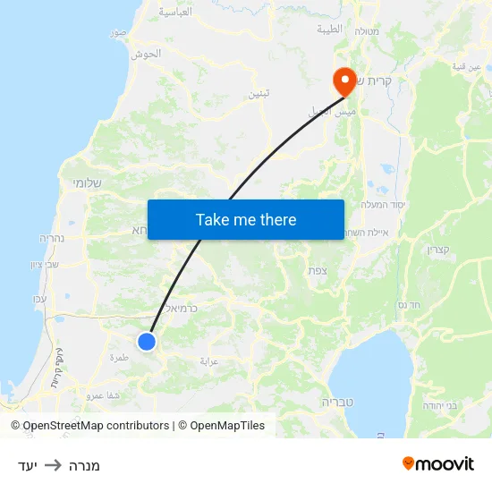 יעד to מנרה map