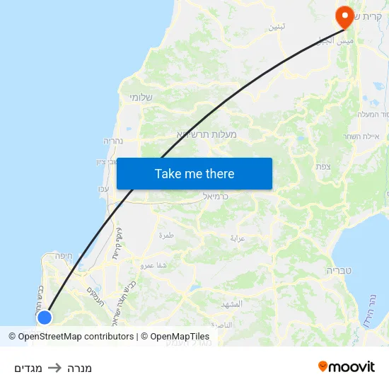 מגדים to מנרה map