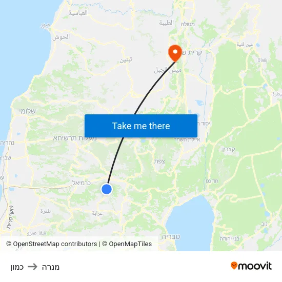 כמון to מנרה map