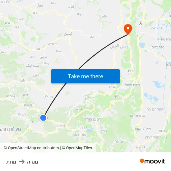 מתת to מנרה map