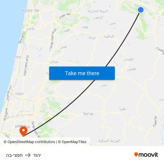 חפצי-בה to יהוד map