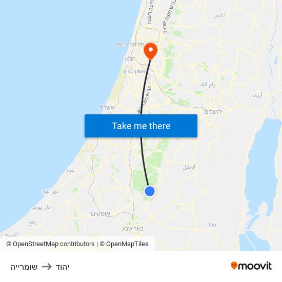 שומרייה to יהוד map