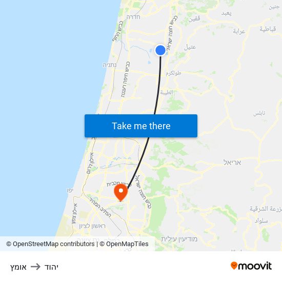 אומץ to יהוד map