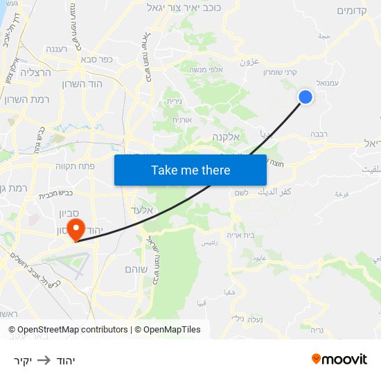 יקיר to יהוד map