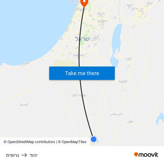 גרופית to יהוד map