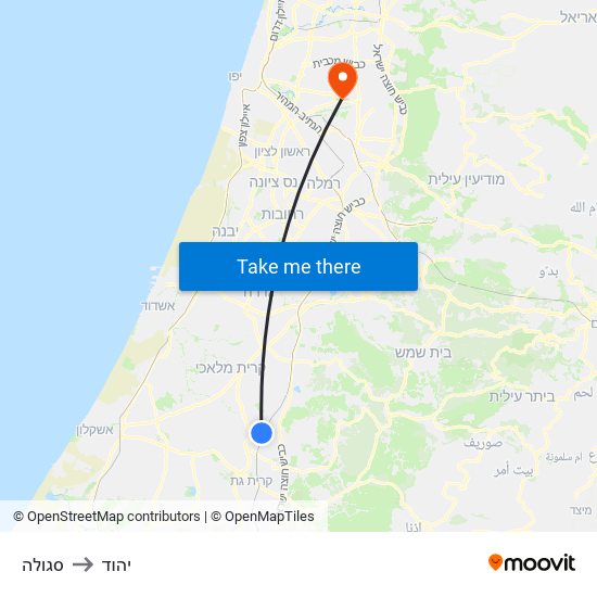 סגולה to יהוד map