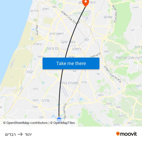 רבדים to יהוד map