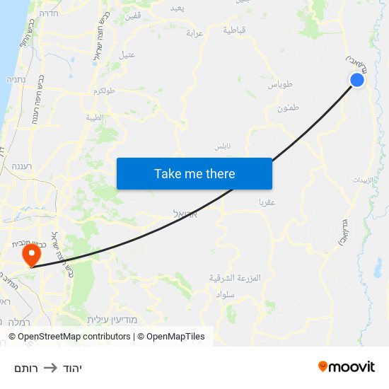 רותם to יהוד map
