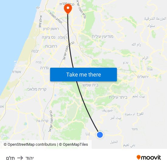 תלם to יהוד map