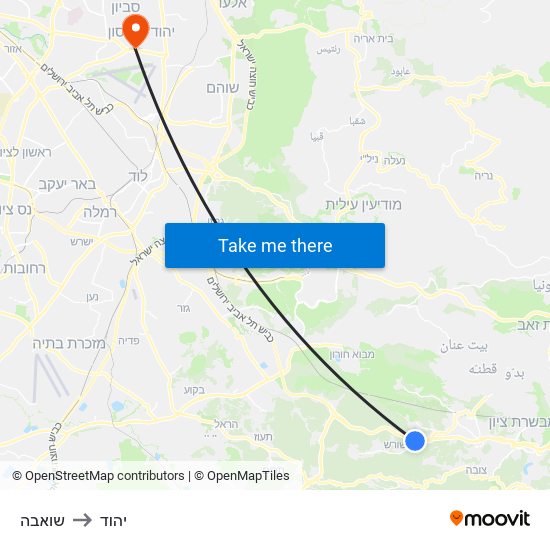 שואבה to יהוד map