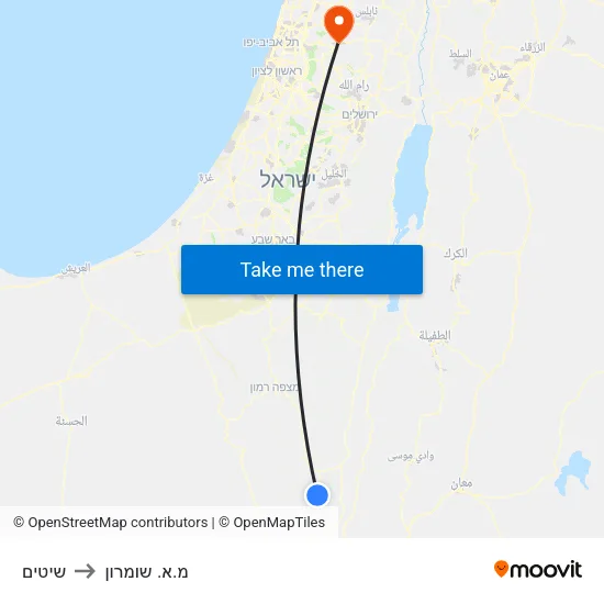 שיטים to מ.א. שומרון map