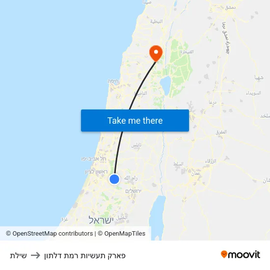 שילת to פארק תעשיות רמת דלתון map