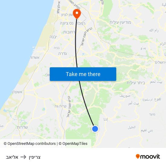 אליאב to צריפין map