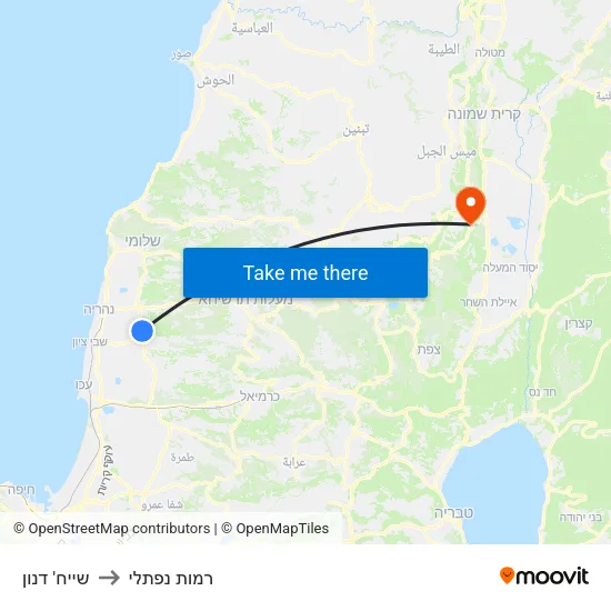 שייח' דנון to רמות נפתלי map